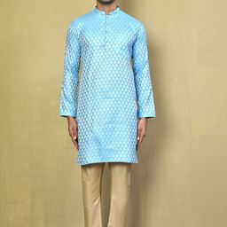 Arihant Rai Sinha Jacquard Woven Leaf Kurta With Trouser-image-99