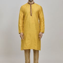 Arihant Rai Sinha Ethnic Motifs Embroidered Pure Silk Straight Kurta with Churidar-image-97