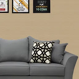 Indianara White & Black 4 Piece Canvas Abstract Wall Paintings image 3