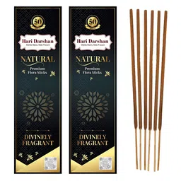 Hari darshan 2-Pcs Black Environmental Friendly Long Lasting Floral Incense Sticks-55