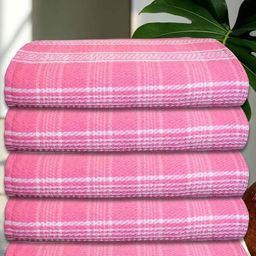 Athom Living Pink & White 5 Striped Cotton 210 GSM Bath Towel-picture-27
