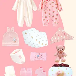 Little Surprise Box LLP Infants 18 Pcs Teddy Birthday Gift Hamper Set-20