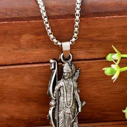 P. R. PRINTS Silver Plated Pendant with Chain-picture-21