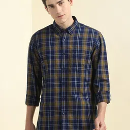Allen Solly Men Tartan Checked Full Sleeves Pure Cotton Shirt-image-39