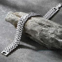 The Roadster Lifestyle Co Men Silver-Plated Bracelet-image-70
