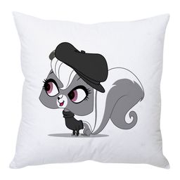 Stybuzz Cushion Cover Squirrel Print - Black Grey White-7