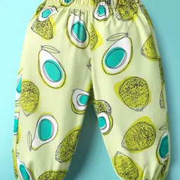 Kookie Kids Full Length Lounge Pant Fruit Print - Green-picture-19