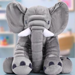 Elephant Soft Toy Grey - Height 30 cm-image-80