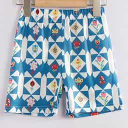 Kookie Kids Shorts Multi Print - Blue-image-55