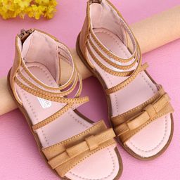 Cute Walk by Babyhug Sandals With Zipper Closure - Yellow-image-73
