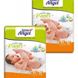 Little Angel Extra Dry Baby Pants Diaper Extra Large  (XL) - 56 Pieces - (Pack of 2)-image-38