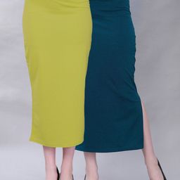 Selvia Pack Of 2 Side Hem Slit Saree Shapewear-picture-53