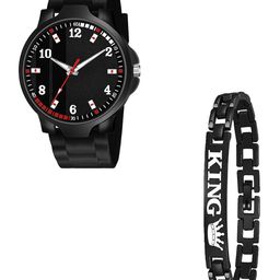 CSAMON Men Textured Straps Analogue Watch with Bracelet-image-93