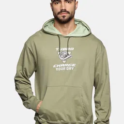 Roadster Cotton Typography Printed Relaxed Fit Hooded Casual Sweatshirts-image-12