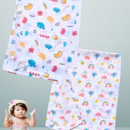 BAESD Set Of 2 Printed Organic Cotton Soft Baby Towels-15