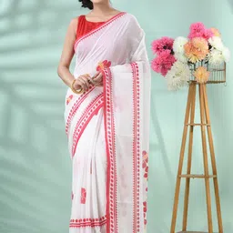DESH BIDESH Women Floral Handloom Saree-image-24