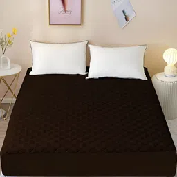 Comfowell Brown Quilted Fitted King Water Resistant Mattress Protector-30