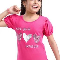 ARIAS By LARA DUTTA Girls Typography Printed Cotton Top-image-48