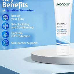 MONBAIR Set Of 2 Hydra Glow Face Moisturizer With Niacinamide & Hyaluronic Acid-50ml Each image 3