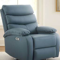 DROGO Velora Dark-Grey Rocking & Revolving Electric Motorised Single Seater Recliner-image-44