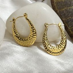 The Jewellery Tale Contemporary Hoop Earrings-image-30