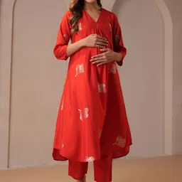 anayna Women Printed Empire Kurta with Trousers-picture-47