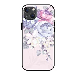QRIOH Floral Printed iPhone 13 Mini Back Case Mobile Accessories-image-45