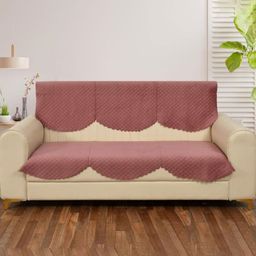 Sun Rise Holland Pink 2 Pieces Velvet Sofa Cover-3