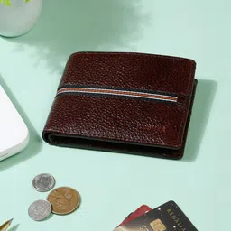 Kosher Men Textured Leather Two Fold Wallet-20