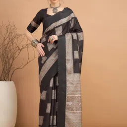KALINI Silk Blend Designer Tussar Saree-image-12