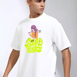 KAIDO Men Graphic Printed Round Neck Cotton Oversized T-shirt-picture-27