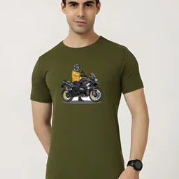KaamBhari Graphic Printed Round Neck Regular Fit Cotton T-shirt-picture-20