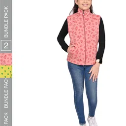 BAESD Girls Floral Fleece Lightweight Open Front Jacket-image-93
