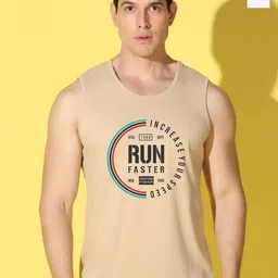 WOOSTRO Pack Of 2 Printed Pure Combed Cotton Gym VestsVWS26(RUN RUST)(MORE WHITE)-1