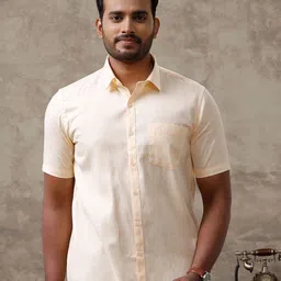 Ramraj Men Cotton Spread Collar Slim Fit Casual Shirt-image-67