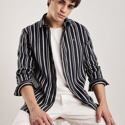 Calvin Klein Jeans Men Slim Fit Opaque Striped Casual Shirt-image-91