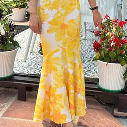 BAESD Printed A-Line Maxi Skirt-image-67