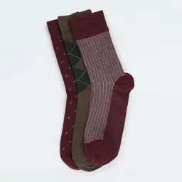 max Men Pack Of 3 Patterned Ankle-Length Socks-17