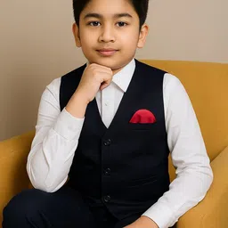 Qitty Boys Corduroy V-Neck Waistcoat-picture-9