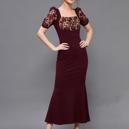 Miss Chase Women Puff Sleeve Maxi Midi Dress-image-79