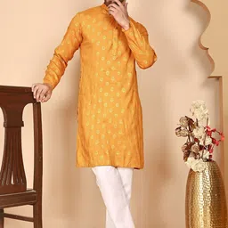 Anouk Rustic Men Ethnic Motifs Printed Regular Kurta with Pyjamas-16