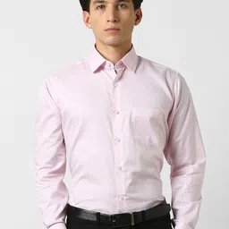 Van Heusen Men Textured Full Sleeves Pure Cotton Shirt-image-49