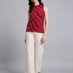 Anouk Rustic Abstract Printed Round Neck Straight Kurti image 2