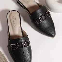 Dollphin Black PU Block Heels-picture-22