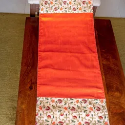 PILOVILO Orange-Coloured & Cream-Coloured Embroidered Table Runner-18