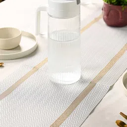 MARKET99 White & Beige Geometric Printed Table Runners-27