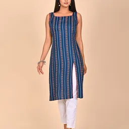 Rashmi Shree Creation Printed Square Neck Straight Kurta-image-2