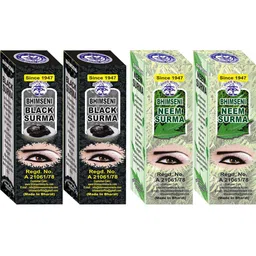 Bhimseni Karyalay Set Of 4 Black & Neem Surma With Triphala Bhasm - 1.5 g Each-57
