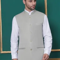 FAVOROSKI Mandarin Collar Nehru Jacket-picture-10