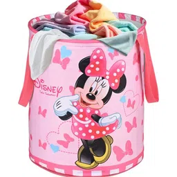 YK Pink Disney Minnie Printed Foldable Laundry Bag With Handles-image-36